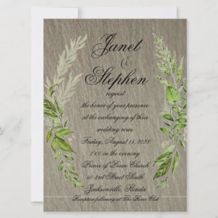 Faire-part de mariage plat de la rivière Indian