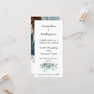 Faire-part de mariage plat personnalisé