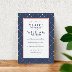 Faire-part de mariage point diamant Le corail et