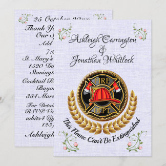 Faire-part de mariage pompier