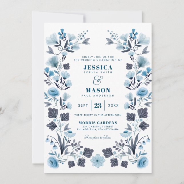Faire-part de mariage populaire de Boho moderne (Devant)