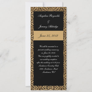 Faire-part de mariage postal Empreinte de léopard