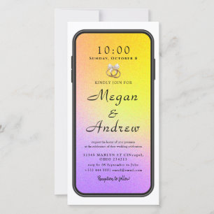Faire-part de mariage pour écran de verrouillage d