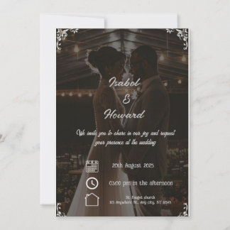 Faire-part de mariage pour un jardin élégant - Inv