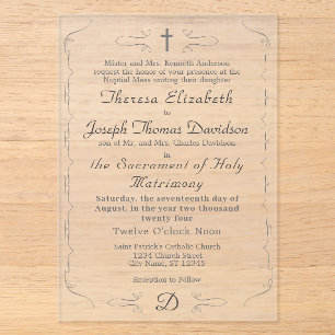 Faire-part de mariage purement catholique