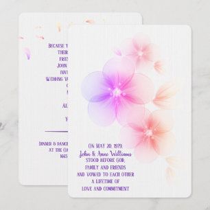 Faire-part de mariage Rainbow Cherry Blossom
