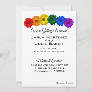 Faire-part de mariage Rainbow Flowers