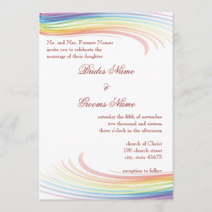 Faire-part de mariage Rainbow Wave