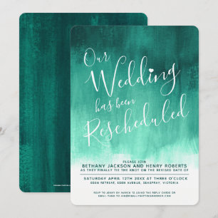 Faire-part de mariage rééchelonné Emerald green ar
