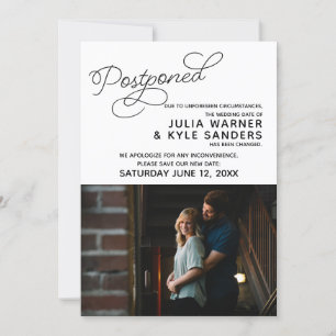 Faire-part de mariage reporté