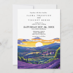 Faire-part de mariage rétro en Provence France