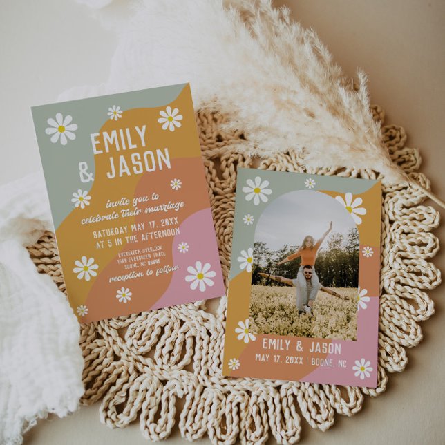 faire-part de mariage rétro super 70's (Créateur téléchargé)