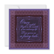 Faire-part de mariage romane violet foncé