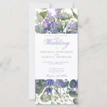 Faire-part de mariage romantique à l'eucalyptus et