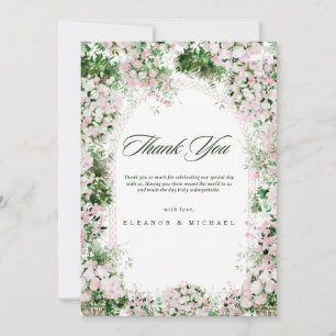 Faire-part de mariage romantique floral rose paste