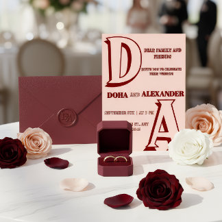 Faire-part de mariage romantique minimaliste