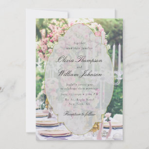 Faire-part de mariage romantique pour un jardin fl
