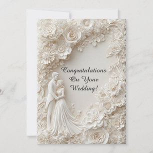 Faire-part de mariage romantique silhouette des ma