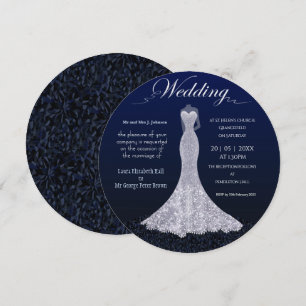 Faire-part de mariage ronde