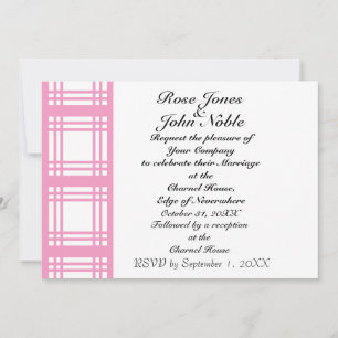 Faire-part de mariage (rose) d'ivoire de guingan