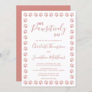 Faire-part de mariage rose Gold Parties scintillan