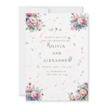 Faire-part de mariage Rose Pastel Watercolor
