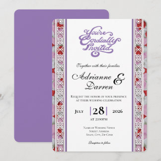 Faire-part de mariage Rose Petal Wedding Invite 2