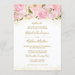 Faire-part de mariage Rose Pink Gold