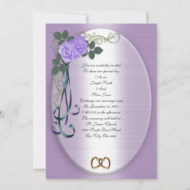 Faire-part de mariage Rose pourpre (Devant)