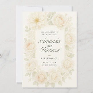Faire-part de mariage Rose romantique