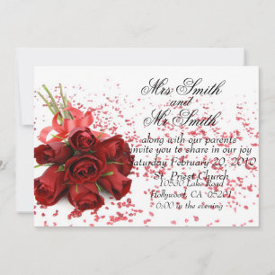 Faire-part de mariage Rose rouge