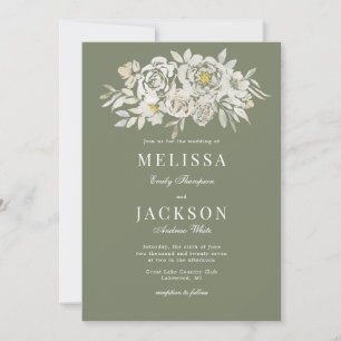 Faire-part de mariage Roses d'aquarelle Blush & Sa