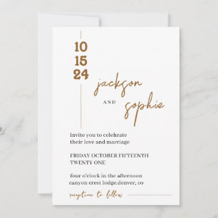 Faire-part de mariage rouille, Mariage désert Boho
