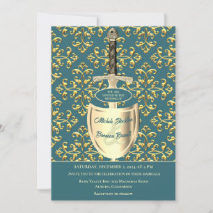 Faire-part de mariage Royal Gold Motif