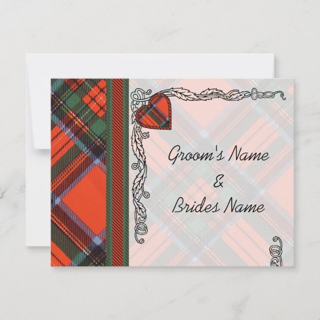 Faire-part de mariage Royal Stewart (Devant)