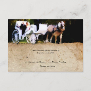 Faire-part de mariage RSVP pour les chevaux de tra