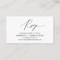 Faire-part de mariage RSVP, Rappel romantique mode