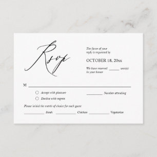 Faire-part de mariage RSVP Répondre, Carte des opt