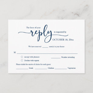 Faire-part de mariage RSVP Répondre, Carte des opt