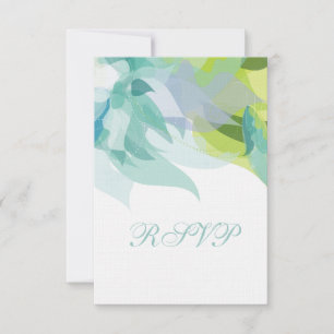 Faire-part de mariage RSVP Turquoise Abstrait