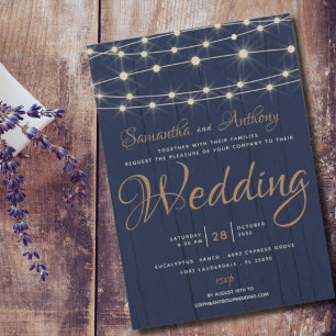 Faire-part de mariage Russe Navy