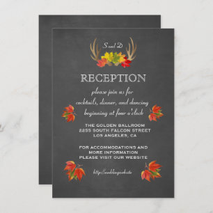 Faire-part de mariage Rustic Antlers Fall RÉCEPT