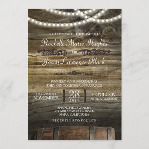 Faire-part de mariage Rustic Winery