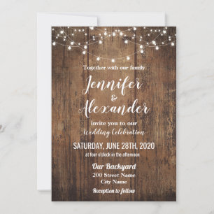 Faire-part de mariage rustique,