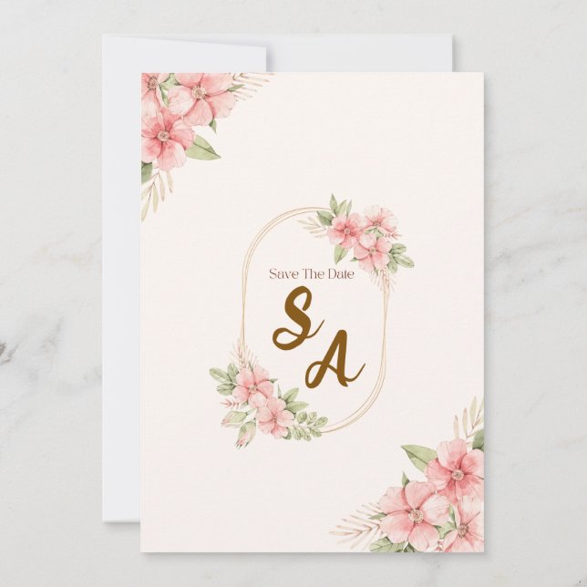 Faire-part de mariage rustique (Dos)