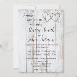 Faire-part de mariage rustique blanc