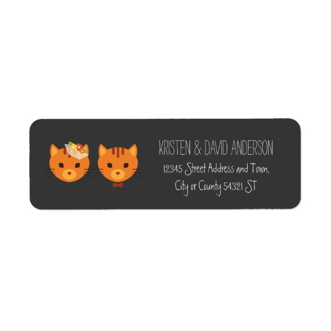 Faire-part de mariage rustique de chats de la forê (Devant)