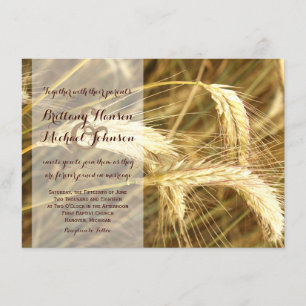 Faire-part de mariage rustique de ferme de champ