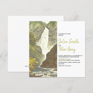 Faire-part de mariage Rustique de paysage de casca
