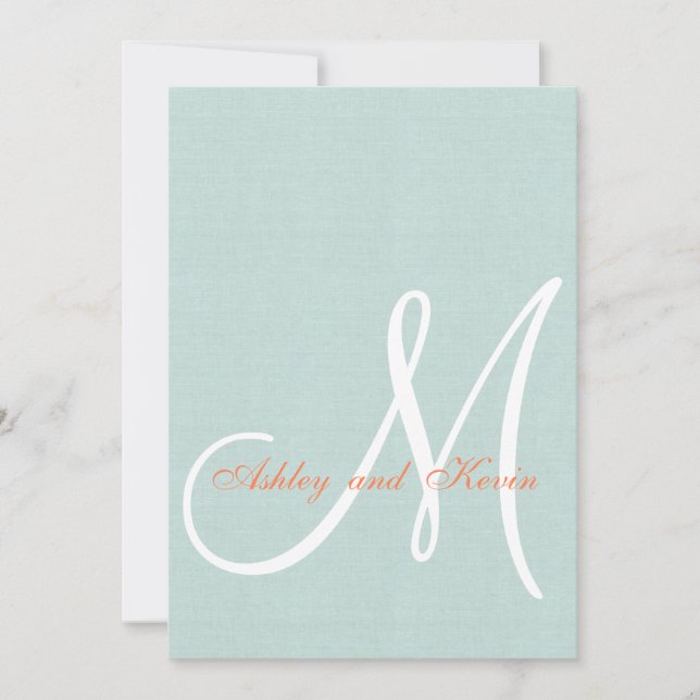 Faire-part de mariage rustique de toile vert en (Devant)